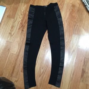 Alice and Olivia leather side panel leggings